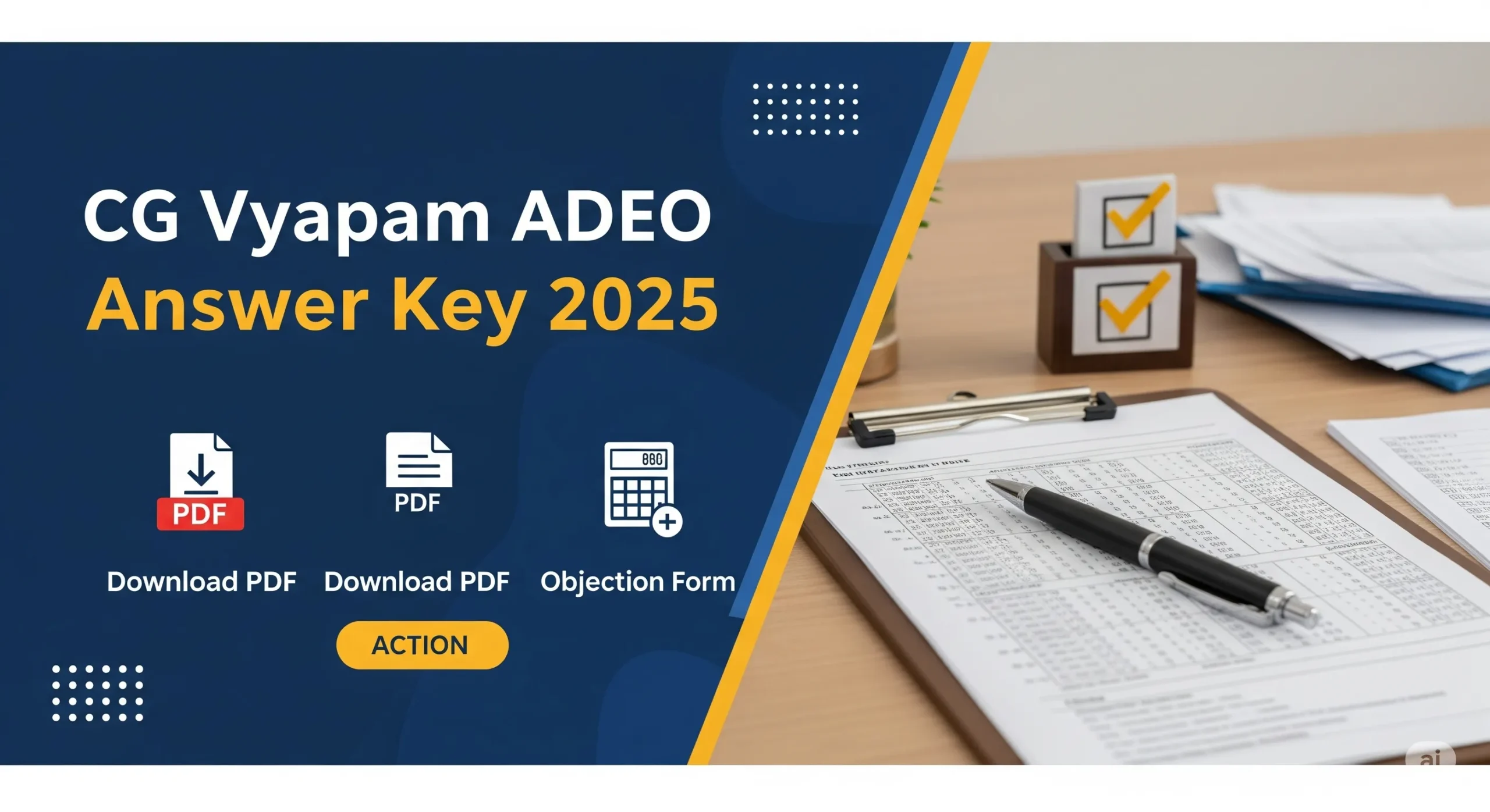 CG Vyapam ADEO Answer Key 2025 Out